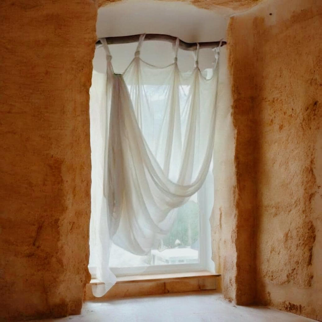 Natural Driftwood Curtain Rod – Handmade Rustic Coastal Window Hardware