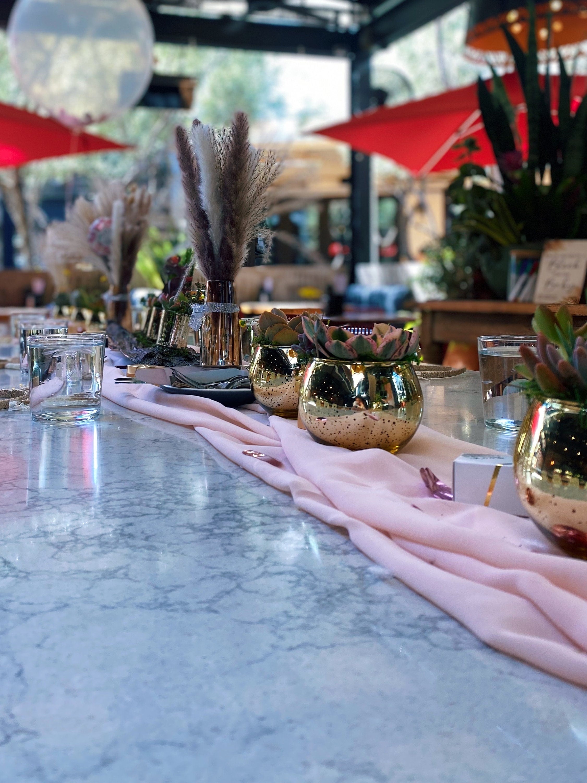 ✨ Mercury Gold Succulent Favors (2 or 4” Pots)